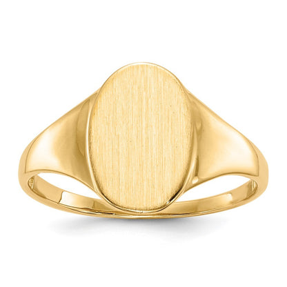 14K Yellow Gold 12.0x8.5mm Open Back Signet Ring