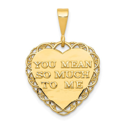 14k Yellow Gold Reversible FOR MY WONDERFUL SISTER Charm