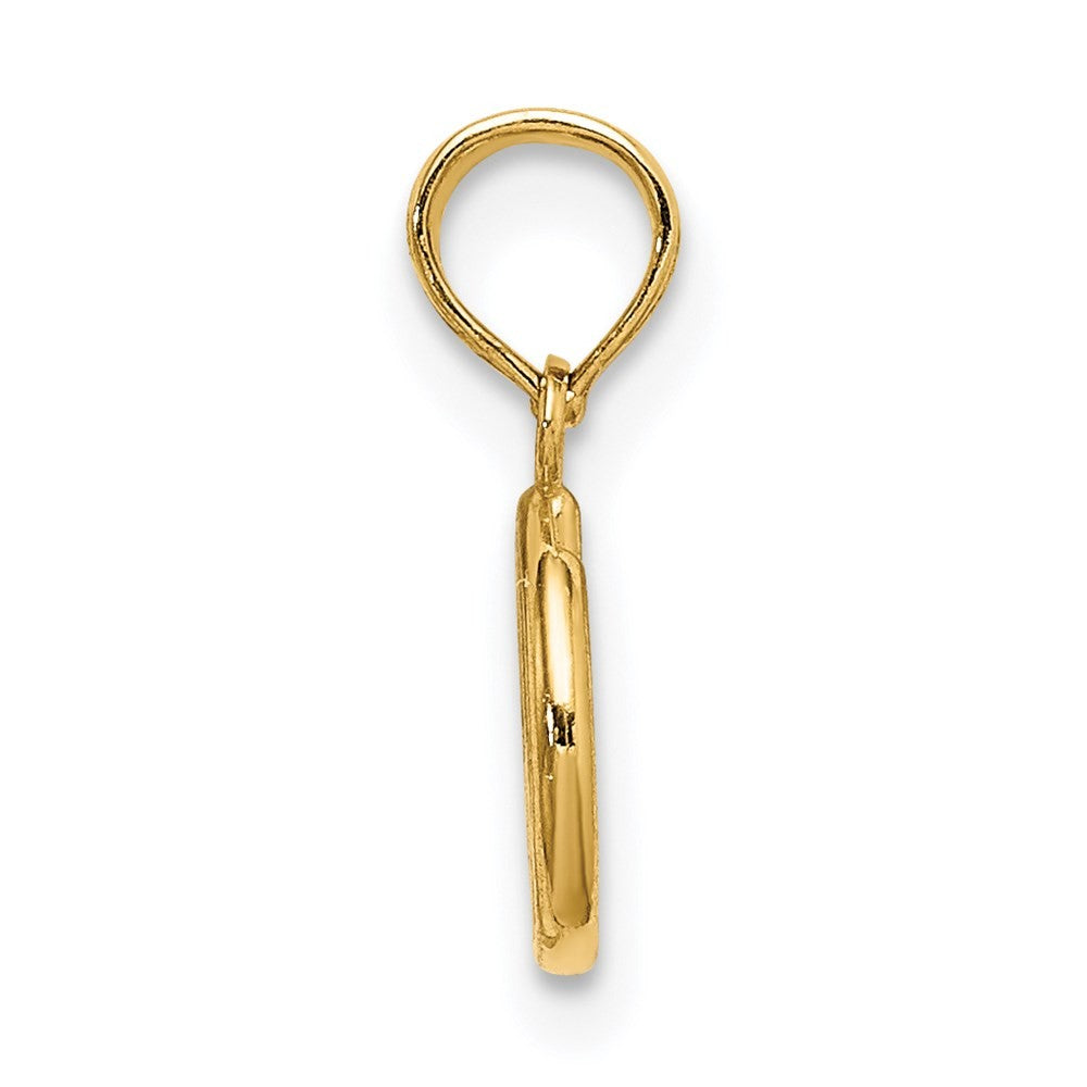 14k Yellow Gold 3-D Peace Symbol Charm