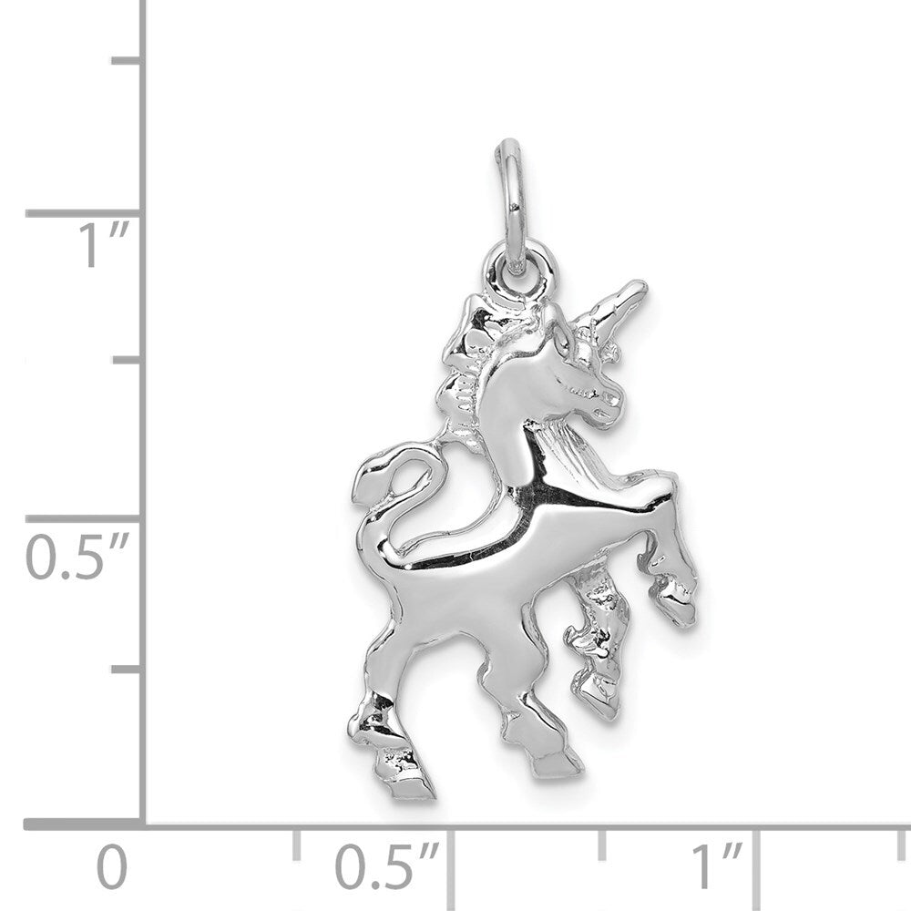 14k White Gold Unicorn Charm Pendant for Women