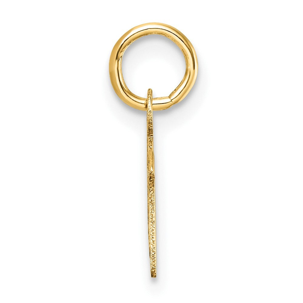 14k Yellow Gold Uppercase Letter M Initial Charm Pendant