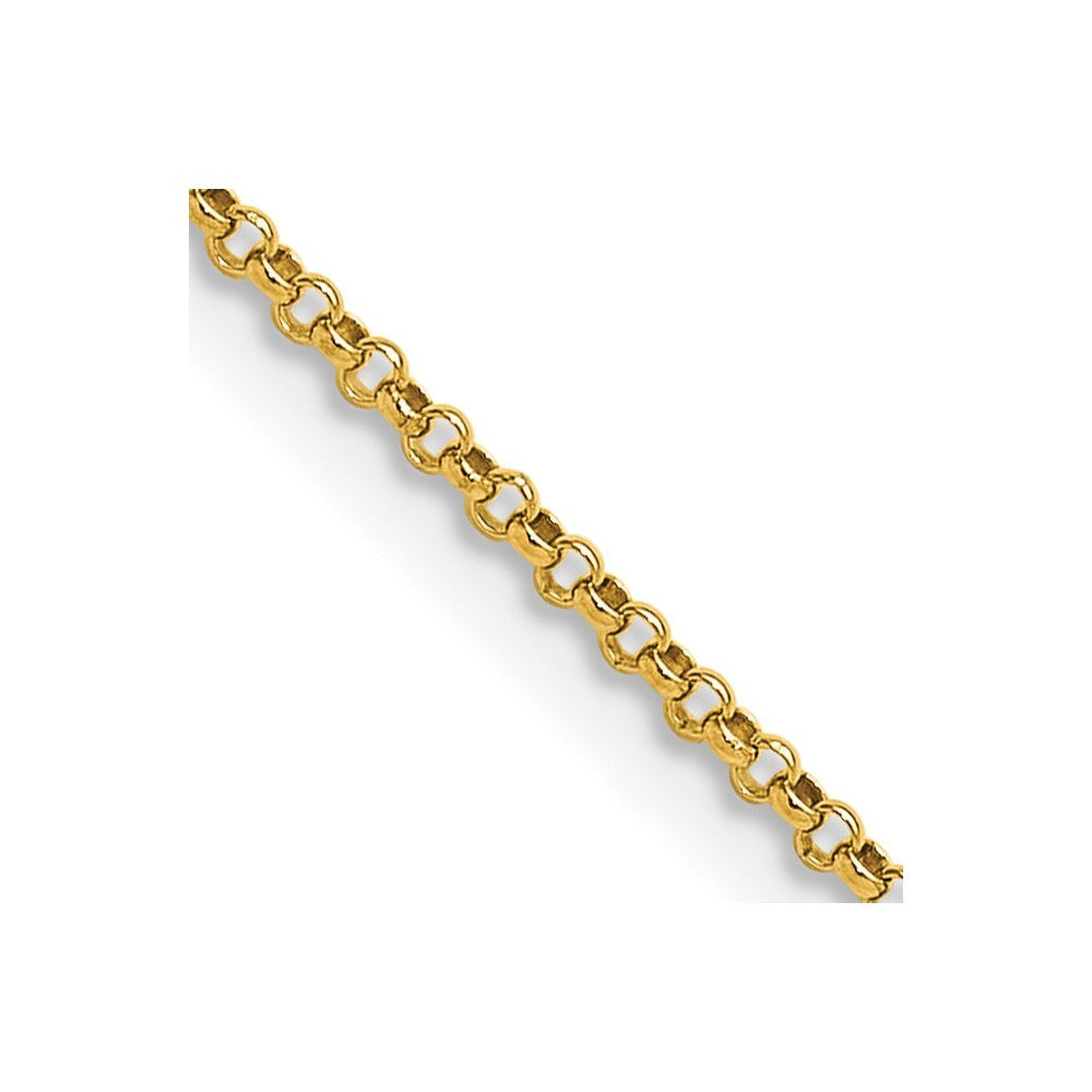 14k Yellow Gold 18 inch 1.55mm Rolo Pendant Chain Necklace