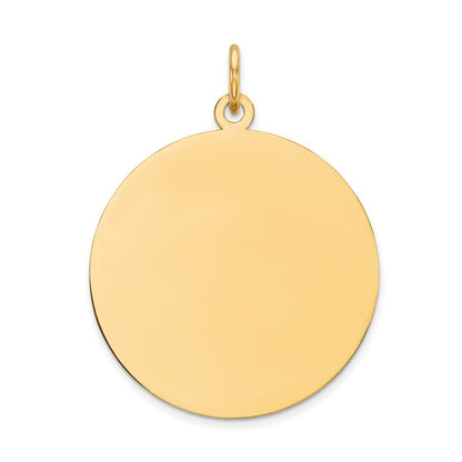 14k Yellow Gold Round Disc Charm