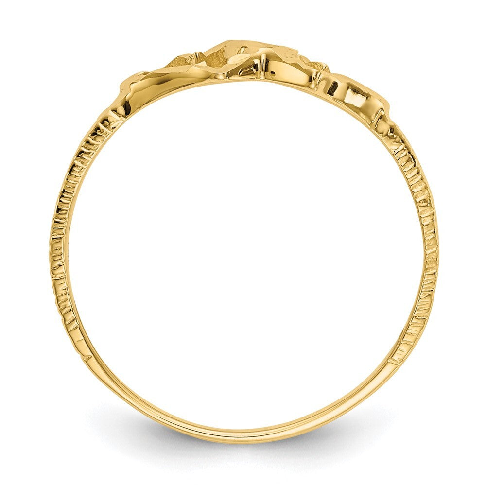 14K Yellow Gold Children's Heart Ring