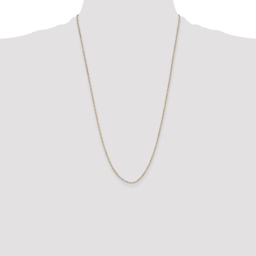 Sterling Silver And Vermeil 1.85mm Diamond-cut Rope Chain