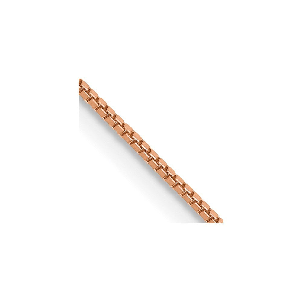 14K Rose Gold 16 inch .7mm Box Link Chain Necklace