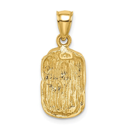 14k Yellow Gold Nugget Pendant for Women