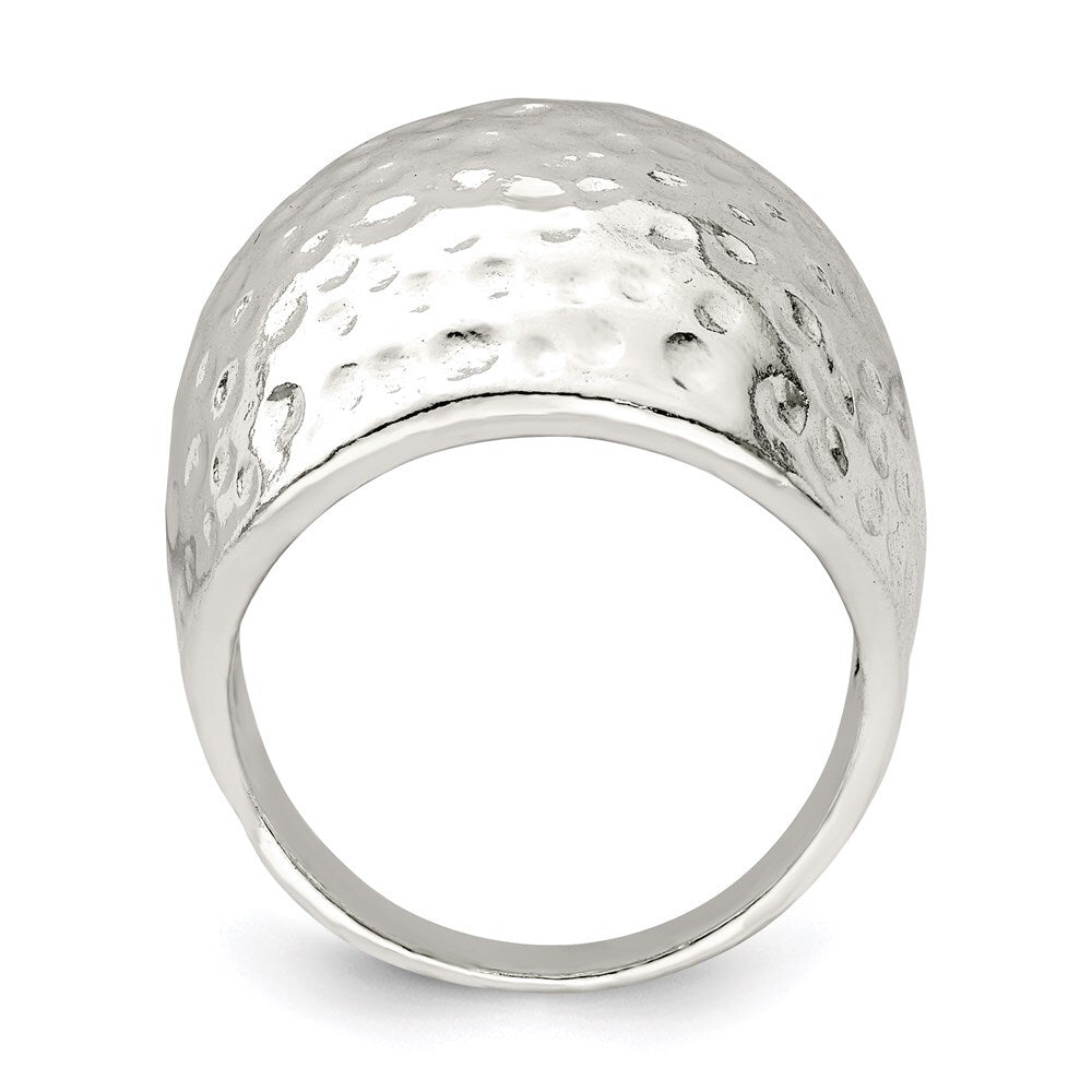 Sterling Silver Textured Dome Ring Size 6