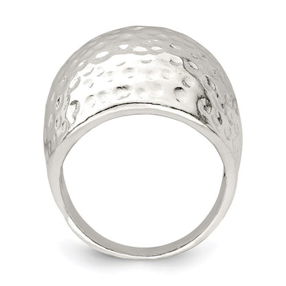 Sterling Silver Textured Dome Ring Size 6
