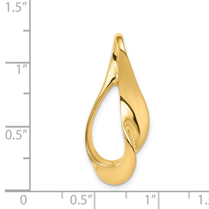 14k Yellow Gold Fits up to 3mm Regular, 6mm Fancy Reversible Omega Slide