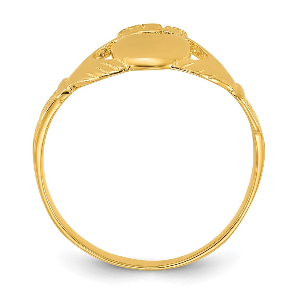 Sterling Silver Gold-tone Polished Claddagh Ring Size 6