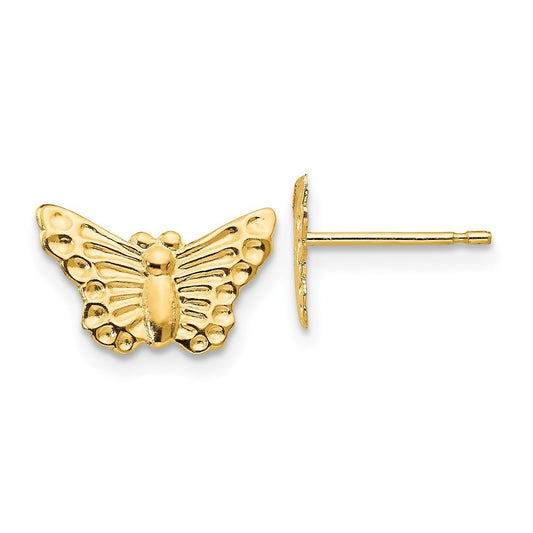 14k Yellow Gold Madi K Butterfly Post Earrings