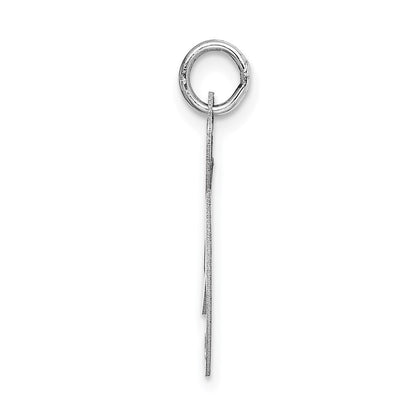 14k White Gold Medium Fancy Script Letter G Initial Charm Pendant for Women