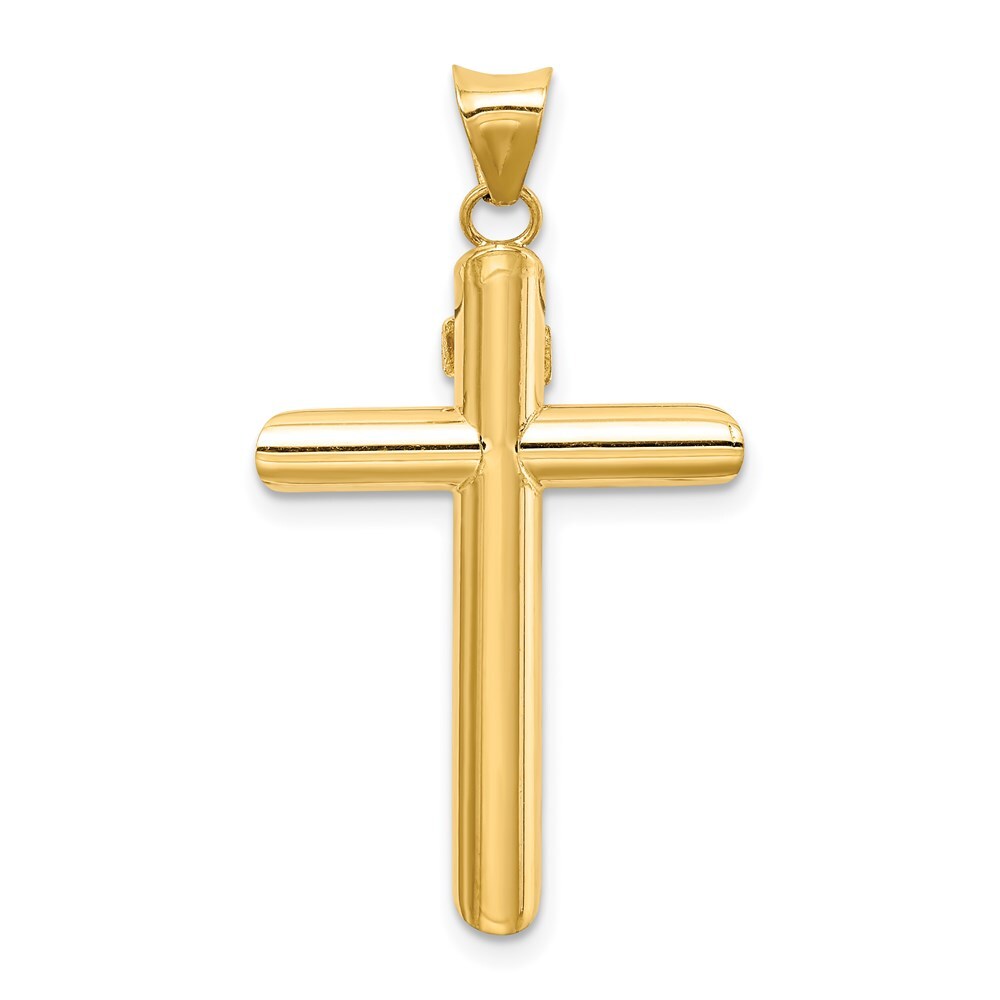 14k Two-tone Gold Polished Crucifix Pendant for Women