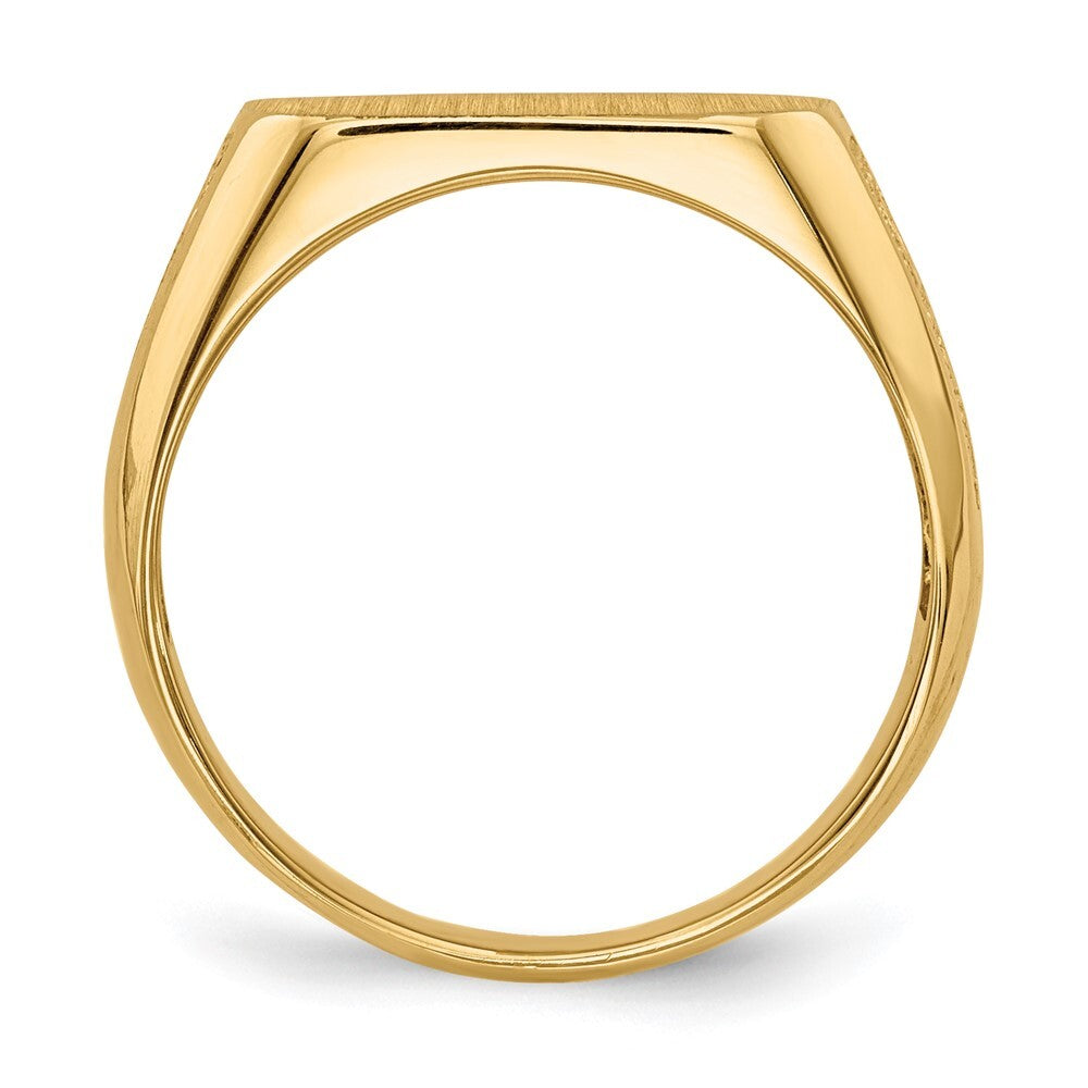 14K Yellow Gold 6.0x12.5mm Open Back Signet Ring