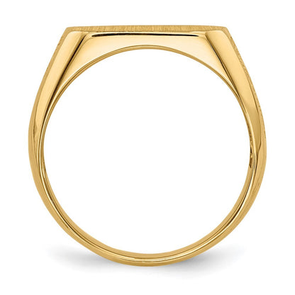 14K Yellow Gold 6.0x12.5mm Open Back Signet Ring
