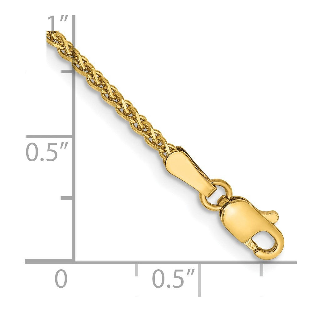 14k Yellow Gold 8 inch 1.7mm Diamond-cut Spiga Bracelet