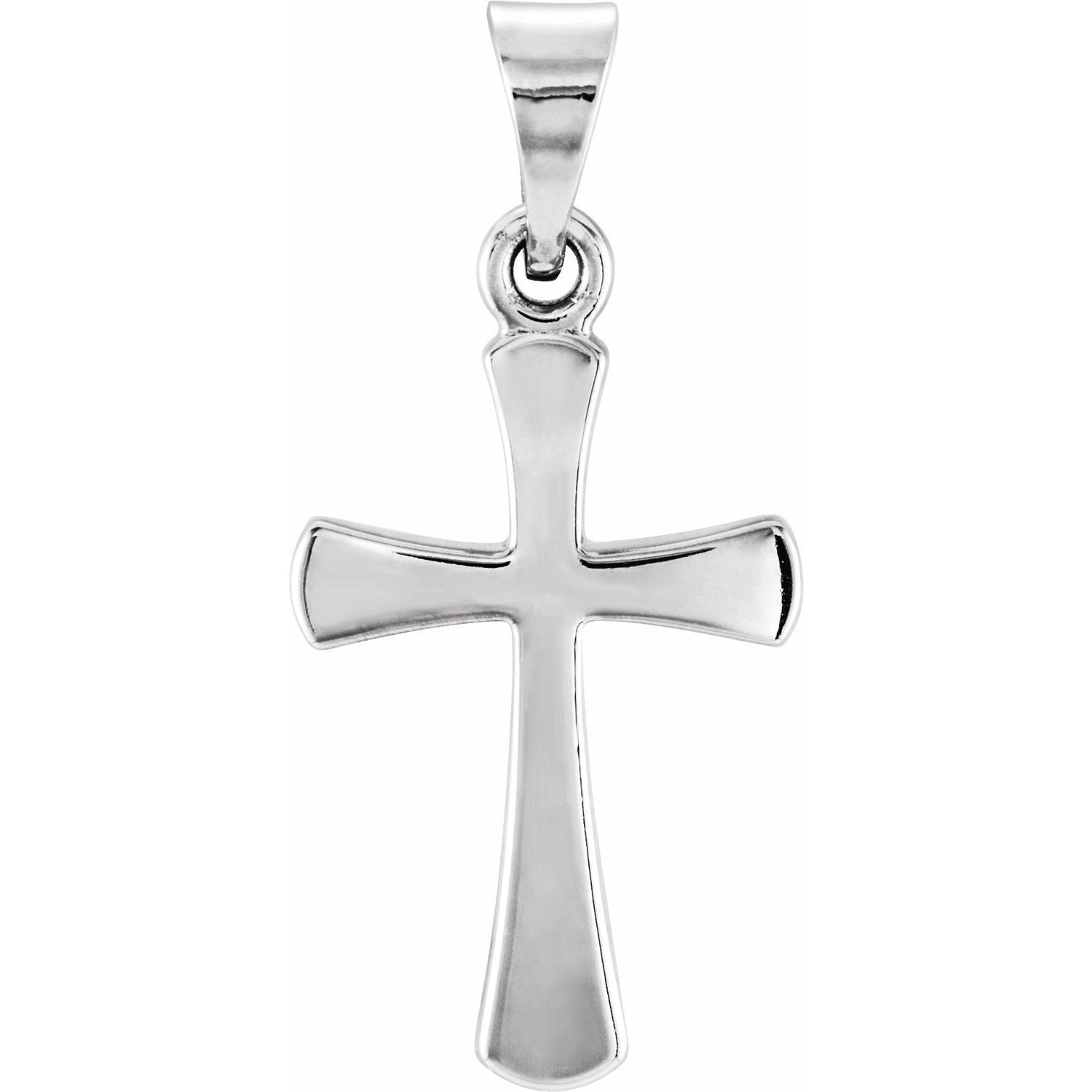 14k White Gold Crucifix Catholic Cross Pendant Fine Jewelry Gift for Her