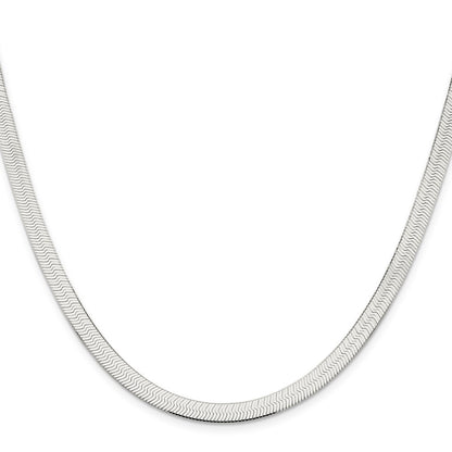 Sterling Silver 5.25mm Magic Herringbone Chain Necklace
