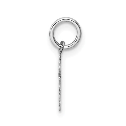 14k White Gold Small Block Letter G Initial Charm Pendant for Women
