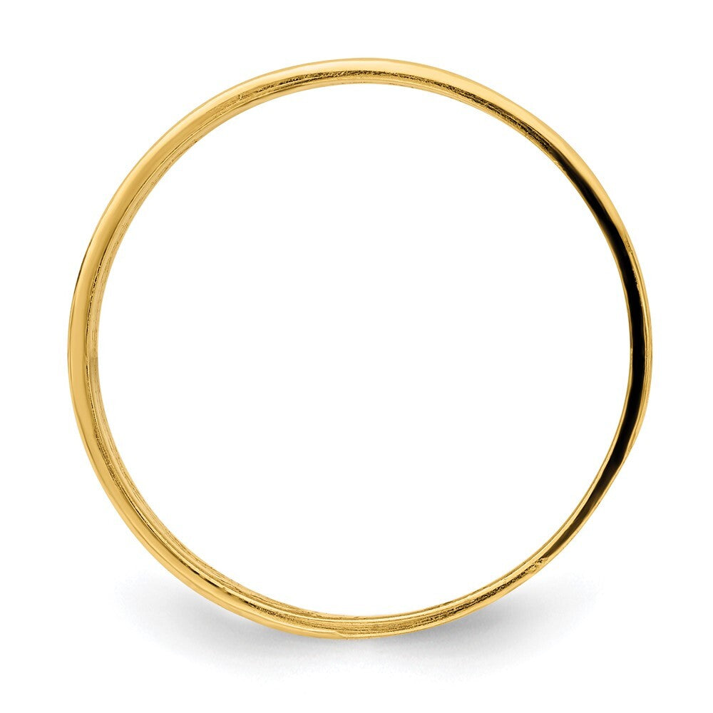 14K Yellow Gold Wave Engraved Thumb Ring  Size 9