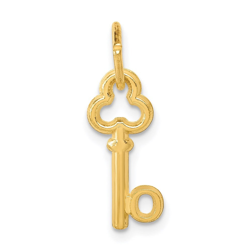 14k Yellow Gold Key Letter O Initial Charm Pendant