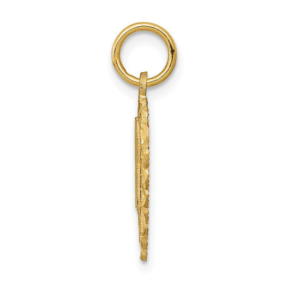 14k Yellow Gold 18 Heart Charm Pendant for Women