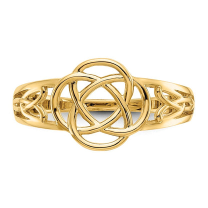 14K Yellow Gold Polished Ladies Celtic Knot Ring