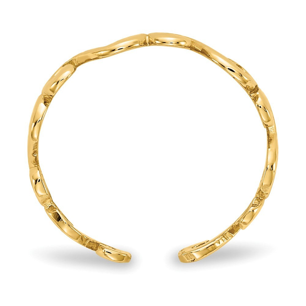 14k Yellow Gold Swirl Toe Ring