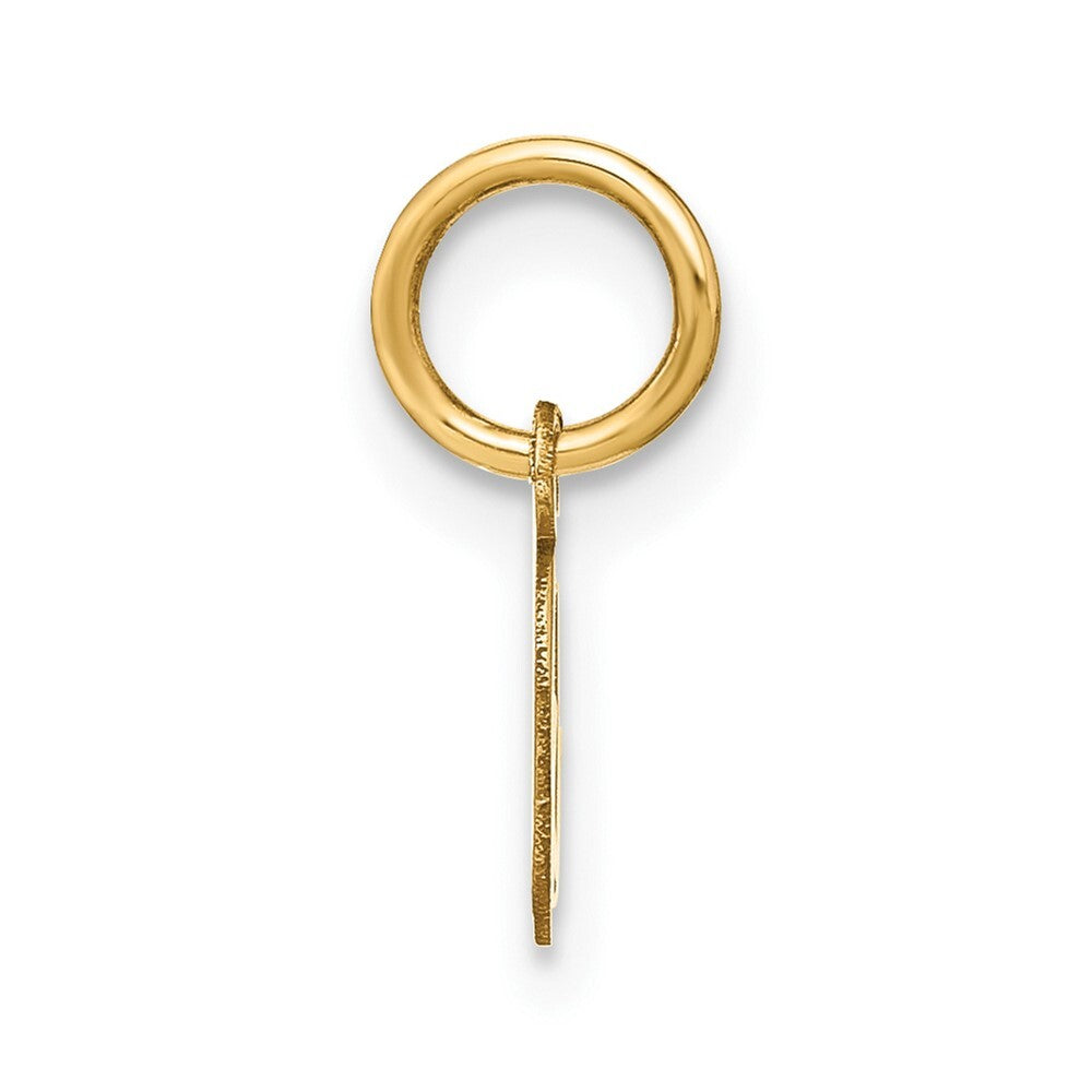 14k Yellow Gold Upper case Letter O Initial Charm Pendant for Women