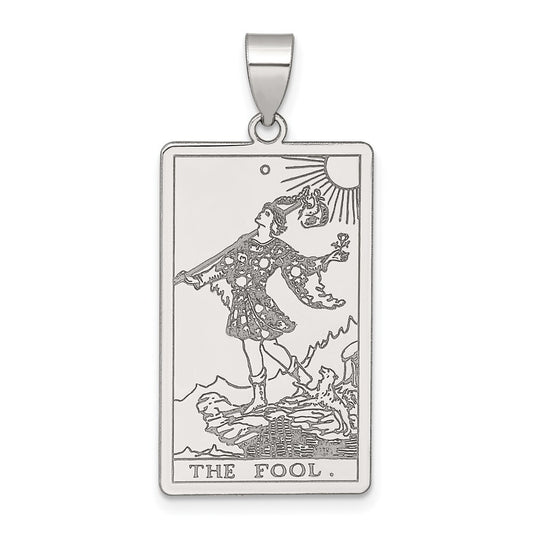 Sterling Silver The Fool Tarot Card Pendant