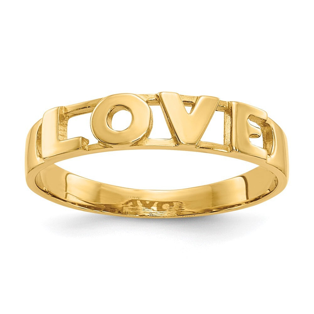 14K Yellow Gold LOVE Ring