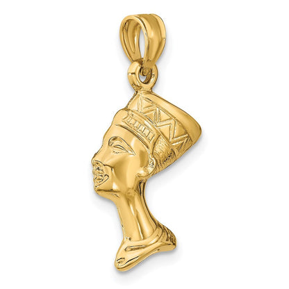 14k Yellow Gold 3-D Nefertiti Pendant