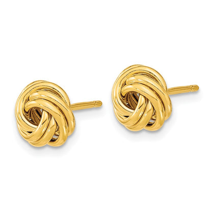 14k Yellow Gold Polished Love Knot Earrings
