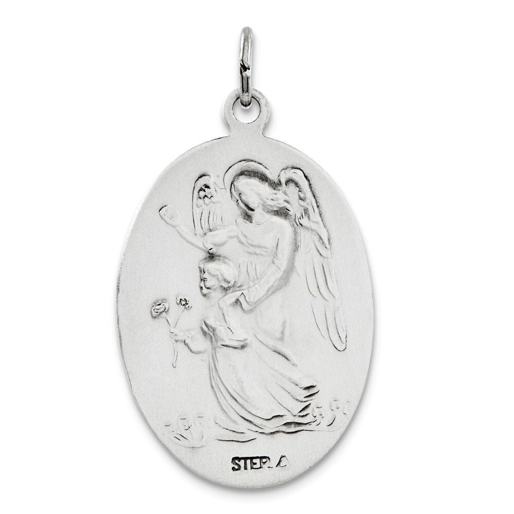 Sterling Silver Antiqued Reversible St. Michael Medal Pendant