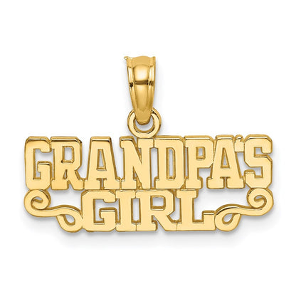14k Yellow Gold GRANDPAS GIRL Charm