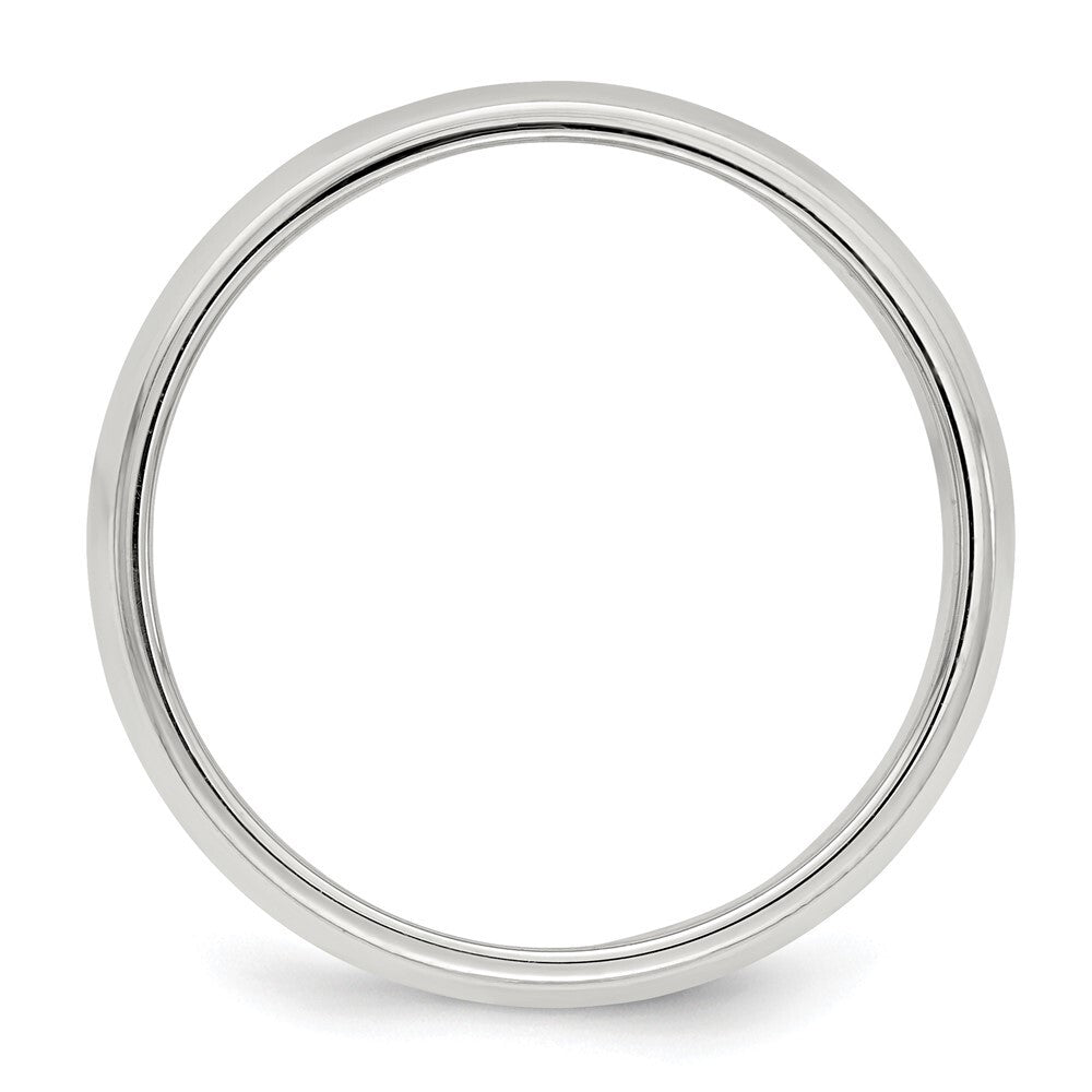 Sterling Silver 6mm Half Round Milgrain Size 5 Band Ring