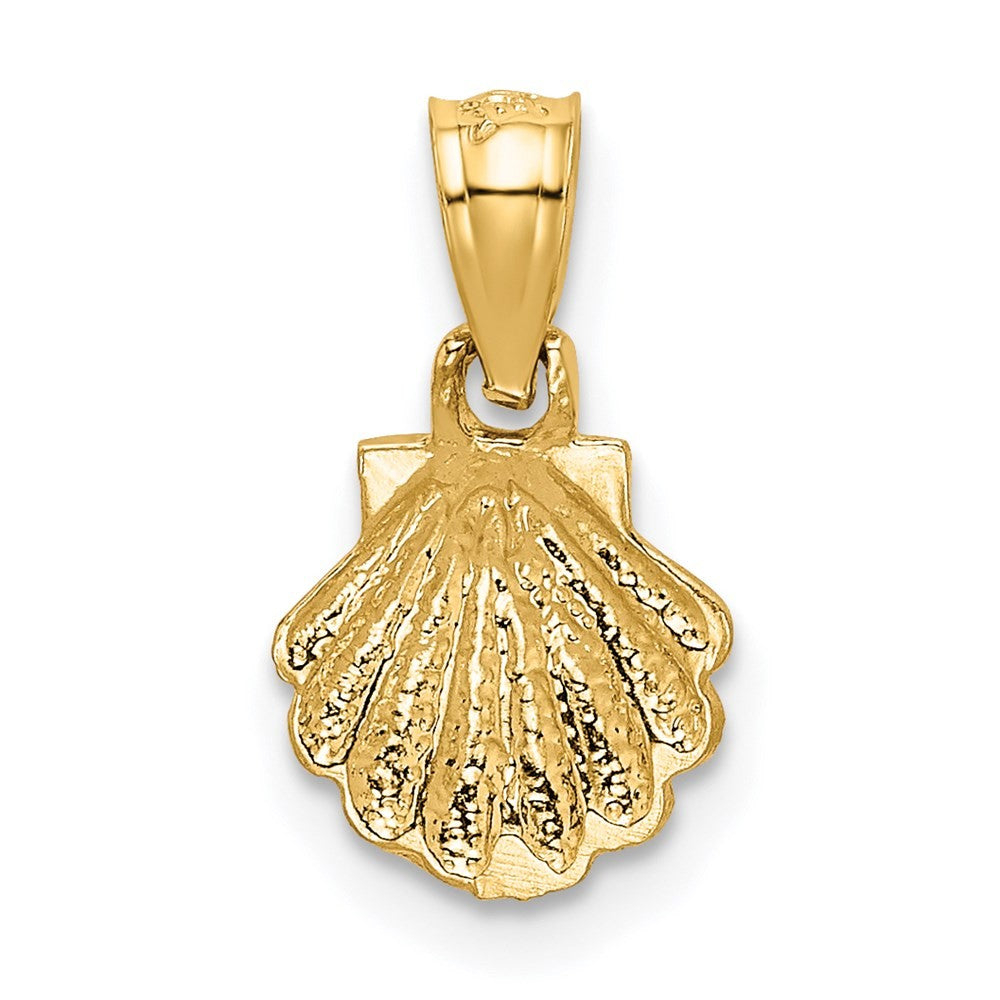 14k Yellow Gold Scallop Shell Pendant
