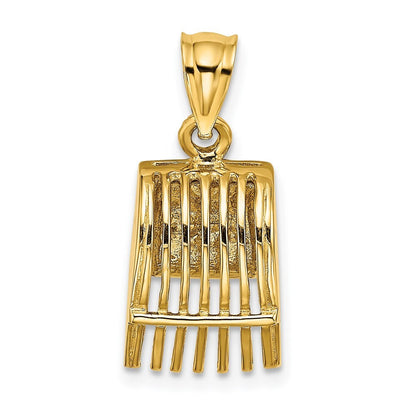 14k Yellow Gold 3D Cranberry Scoop Charm Pendant for Women