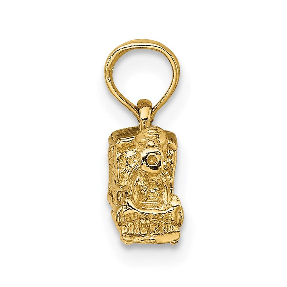 14k Yellow Gold 3-D Miniature Train Charm