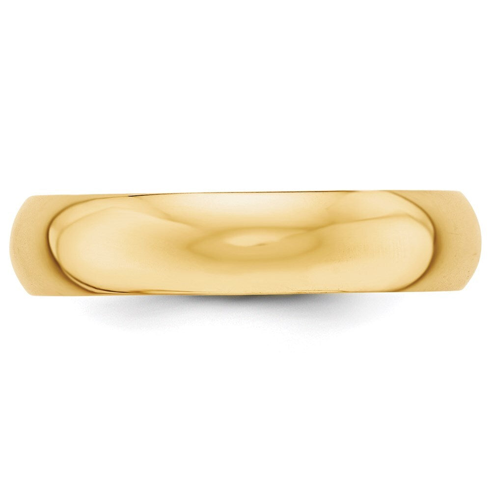 14K Yellow Gold Yellow Gold 5mm Half-Round Wedding Band Size 6