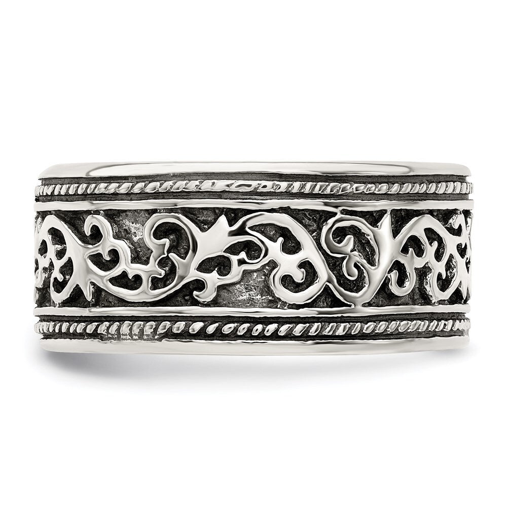 Sterling Silver Antiqued Band Size 8