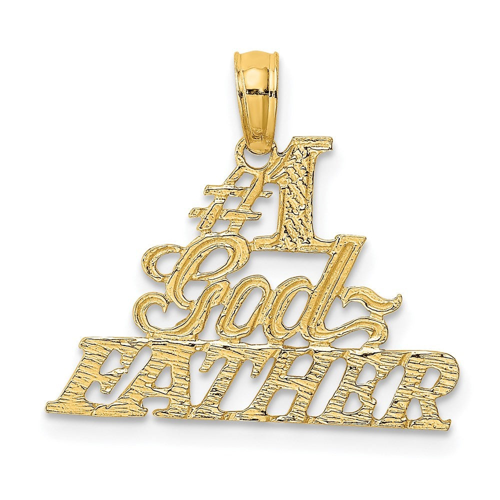 14k Yellow Gold #1 GODFATHER Charm Pendant