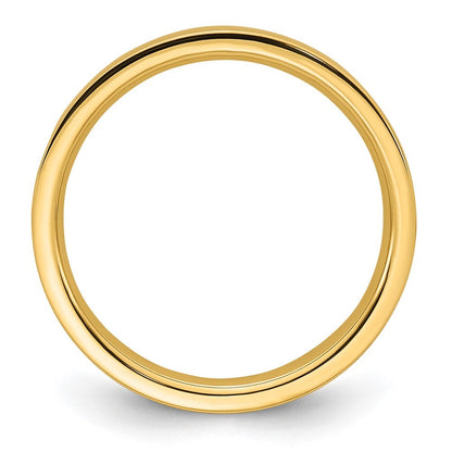 14K Yellow Gold 2.5mm Standard Weight Flat Comfort Fit Wedding Band Size 7