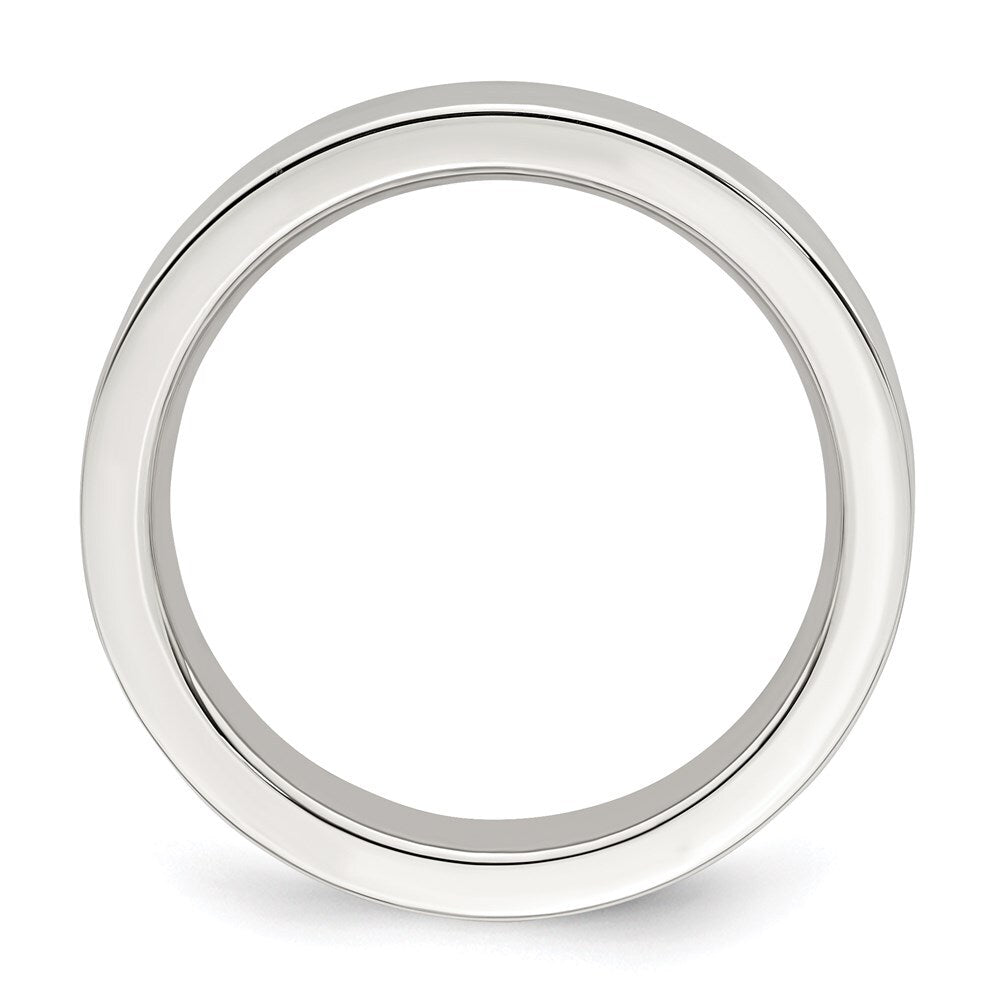 Sterling Silver 4mm Comfort Fit Flat Size 7 Band