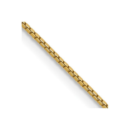 14k Yellow Gold 22 inch .9mm Box Chain Necklace