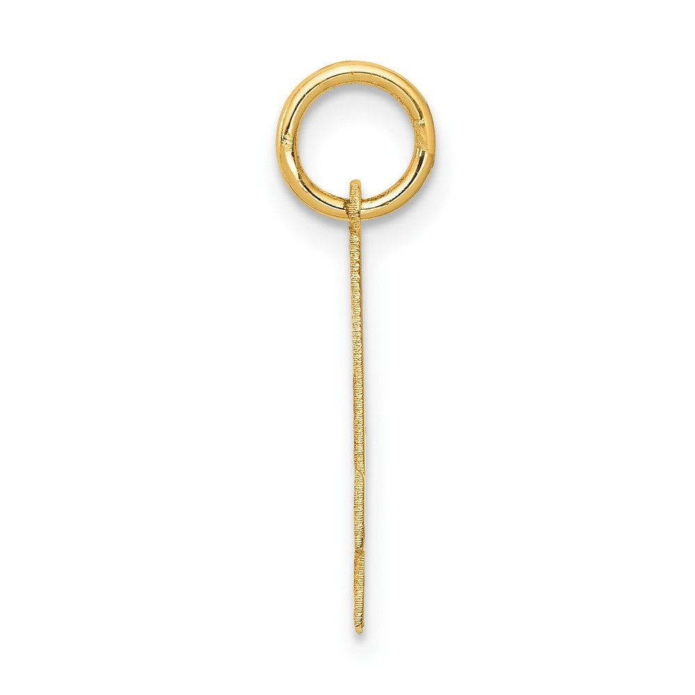 14k Yellow Gold Medium Satin Number 4 Charm