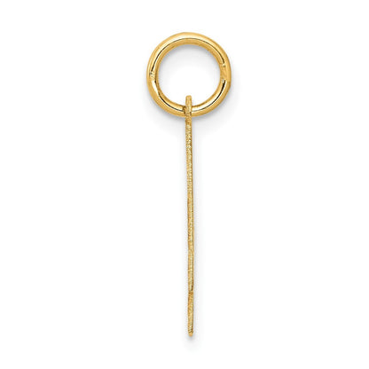 14k Yellow Gold Medium Satin Number 4 Charm