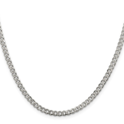 Sterling Silver 3.8mm Pav� Curb Chain Necklace