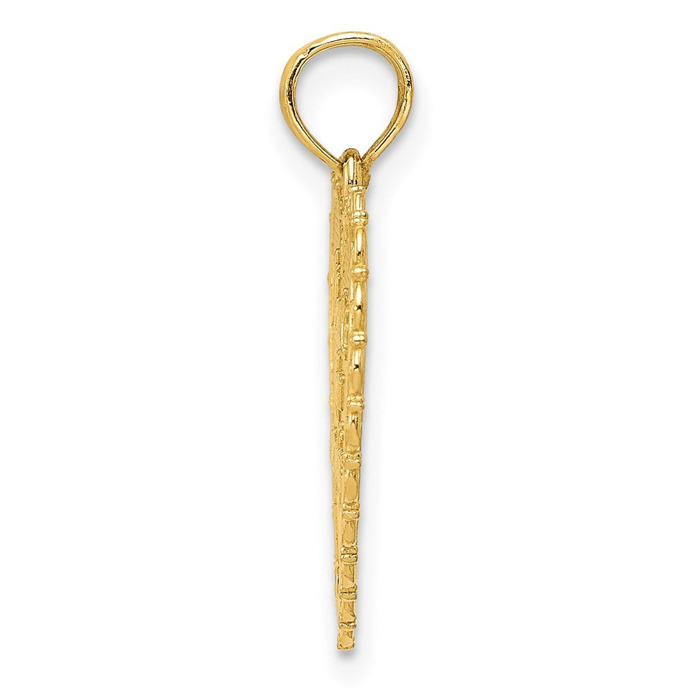 14k Yellow Gold Reversible FOR MY MOM/ Thanks For Everything Pendant